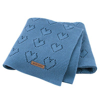 Baby Knitted Heart Hollow Out Blankets Wholesale Cheap Baby Blankets In Bulk - PrettyKid