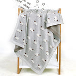 Baby Knitted Lamb Printed Cotton Baby Blankets Wholesale - PrettyKid