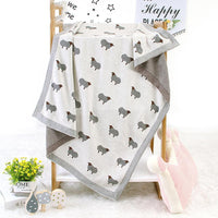 Baby Knitted Lamb Printed Cotton Baby Blankets Wholesale - PrettyKid