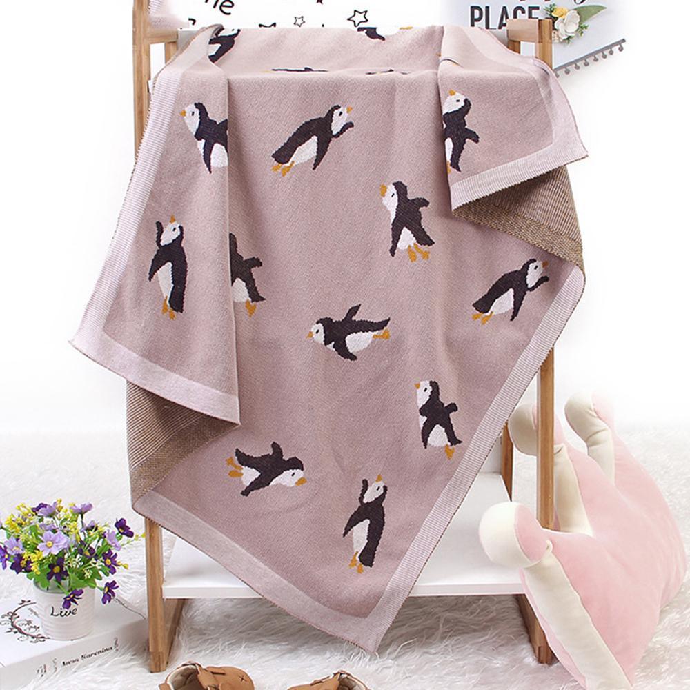 Baby Knitted Penguin Stroller Cover Cute Baby Blankets - PrettyKid