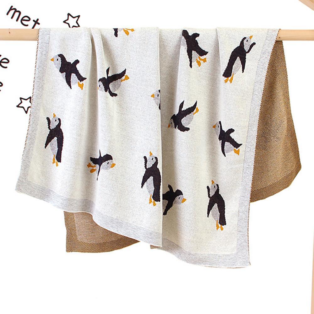 Baby Knitted Penguin Stroller Cover Cute Baby Blankets - PrettyKid