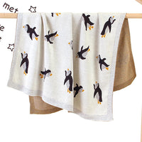 Baby Knitted Penguin Stroller Cover Cute Baby Blankets - PrettyKid