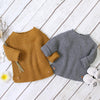Baby Girls Knitted Solid Long Sleeve Sweaters Wholesale Baby Clothes In Bulk - PrettyKid
