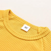 Toddler Girls Knitted Solid Long Sleeve Top & Flared Pants Girl Wholesale - PrettyKid