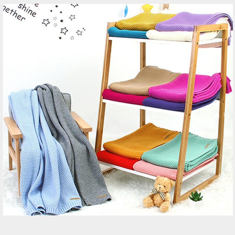 Baby Knitted Solid Windproof Blankets Wholesale Baby Blanket - PrettyKid