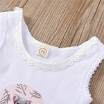Baby Girls Koala Animal Printed Sleeveless Top & Solid Shorts Wholesale Clothing Baby - PrettyKid