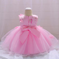 Baby Girl Dress Flower Princess Mesh Tutu Dress - PrettyKid