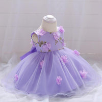 Baby Girl Dress Flower Princess Mesh Tutu Dress - PrettyKid