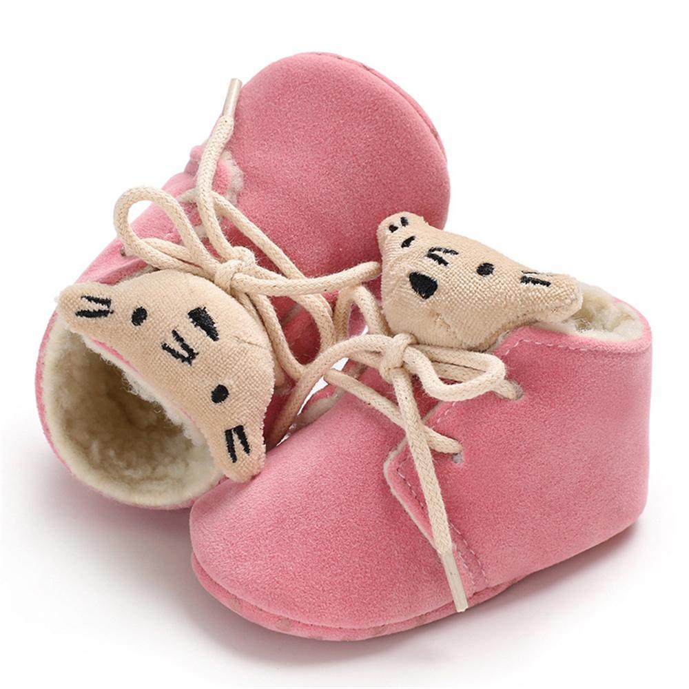 Baby Unisex Lace-Up Cartoon Winter Warm Boots Baby Shoe Wholesale - PrettyKid