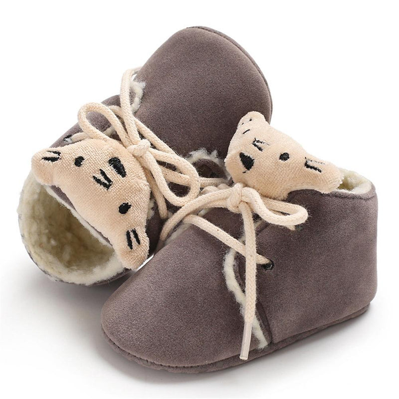 Baby Unisex Lace-Up Cartoon Winter Warm Boots Baby Shoe Wholesale - PrettyKid