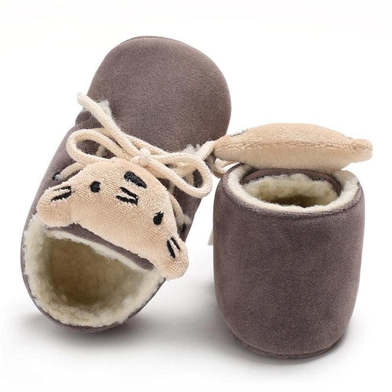 Baby Unisex Lace-Up Cartoon Winter Warm Boots Baby Shoe Wholesale - PrettyKid