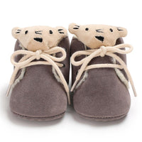 Baby Unisex Lace-Up Cartoon Winter Warm Boots Baby Shoe Wholesale - PrettyKid