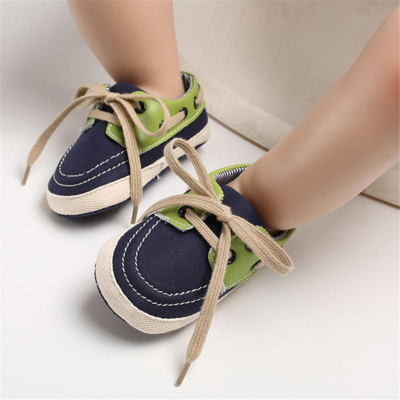 Baby Boys Lace-Up Color Block Shoes Childrens Shoes Wholesale - PrettyKid