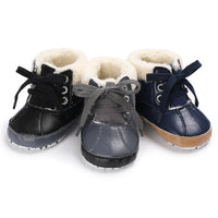 Baby Unisex Lace-up PU Casual Snow Boots Wholesale Child Shoes - PrettyKid