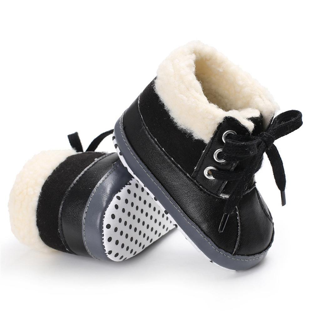 Baby Unisex Lace-up PU Casual Snow Boots Wholesale Child Shoes - PrettyKid