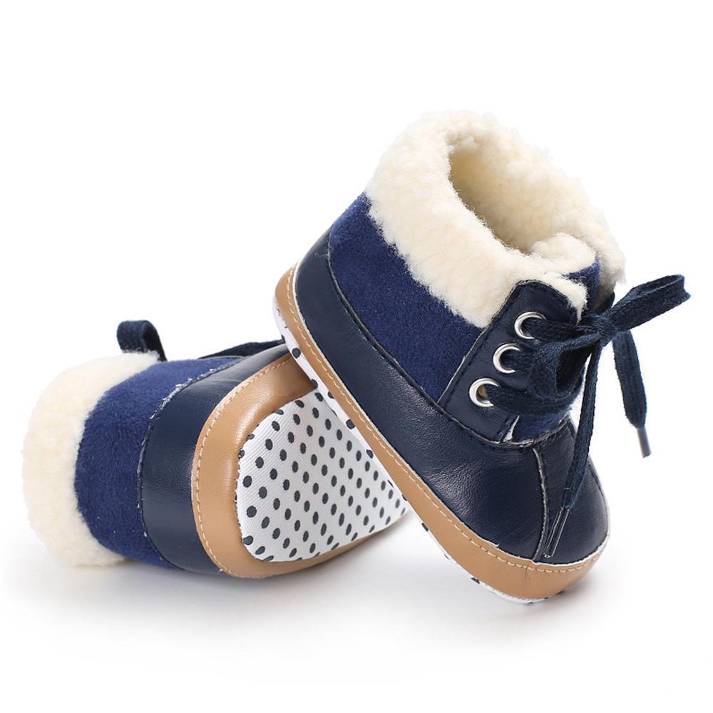 Baby Unisex Lace-up PU Casual Snow Boots Wholesale Child Shoes - PrettyKid