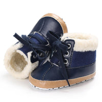 Baby Unisex Lace-up PU Casual Snow Boots Wholesale Child Shoes - PrettyKid