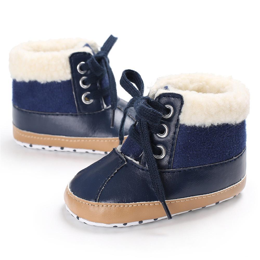 Baby Unisex Lace-up PU Casual Snow Boots Wholesale Child Shoes - PrettyKid