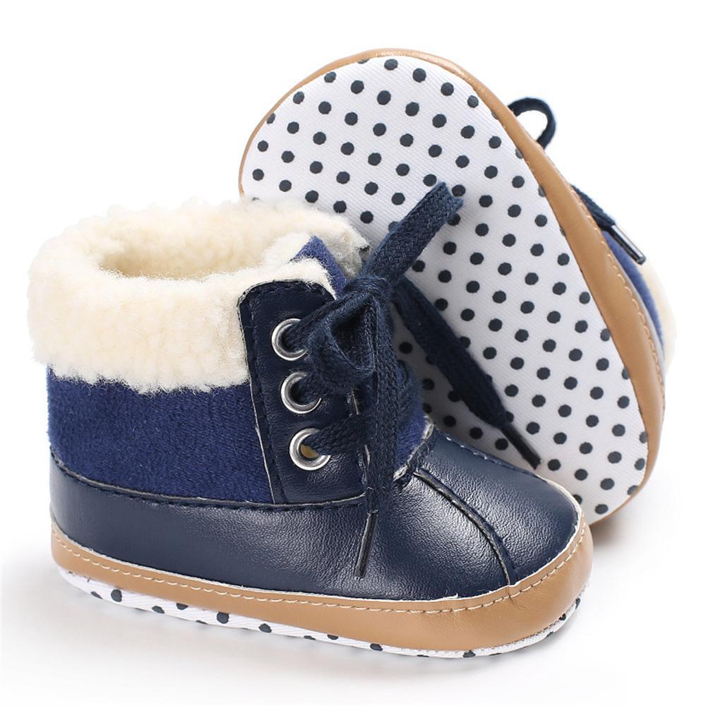 Baby Unisex Lace-up PU Casual Snow Boots Wholesale Child Shoes - PrettyKid