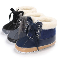 Baby Unisex Lace-up PU Casual Snow Boots Wholesale Child Shoes - PrettyKid