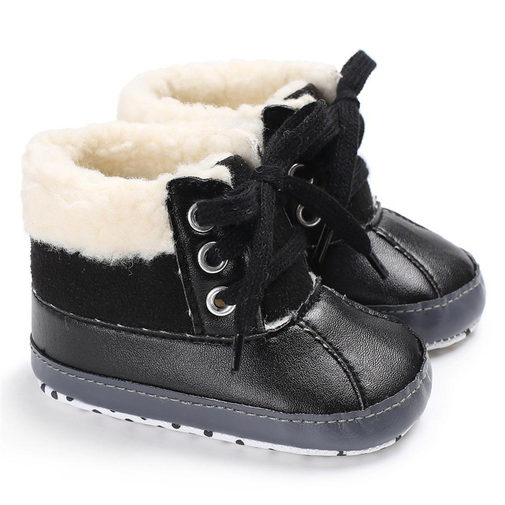 Baby Unisex Lace-up PU Casual Snow Boots Wholesale Child Shoes - PrettyKid