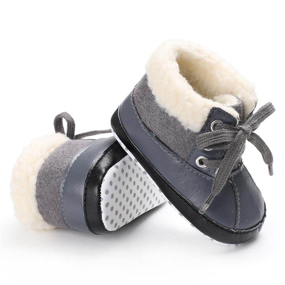 Baby Unisex Lace-up PU Casual Snow Boots Wholesale Child Shoes - PrettyKid