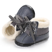 Baby Unisex Lace-up PU Casual Snow Boots Wholesale Child Shoes - PrettyKid