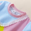 Girls Lace Color Block Long Sleeve Tops Wholesale Girl Clothing - PrettyKid