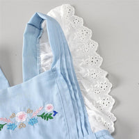 Girls Lace Embroidery Sleeveless Sweet Dresses Wholesale Kids Clothing Distributors - PrettyKid