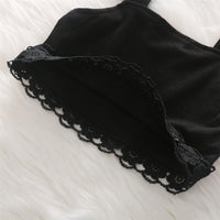 Girls Lace Flying Sleeve Solid Color Top & Trousers Trendy Kids Wholesale clothes - PrettyKid