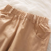 Girls Lace Flying Sleeve Solid Color Top & Trousers Trendy Kids Wholesale clothes - PrettyKid