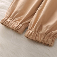 Girls Lace Flying Sleeve Solid Color Top & Trousers Trendy Kids Wholesale clothes - PrettyKid