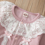 Baby Girls Lace Long Sleeve Cute Romper Buy Baby Clothes In Bulk - PrettyKid