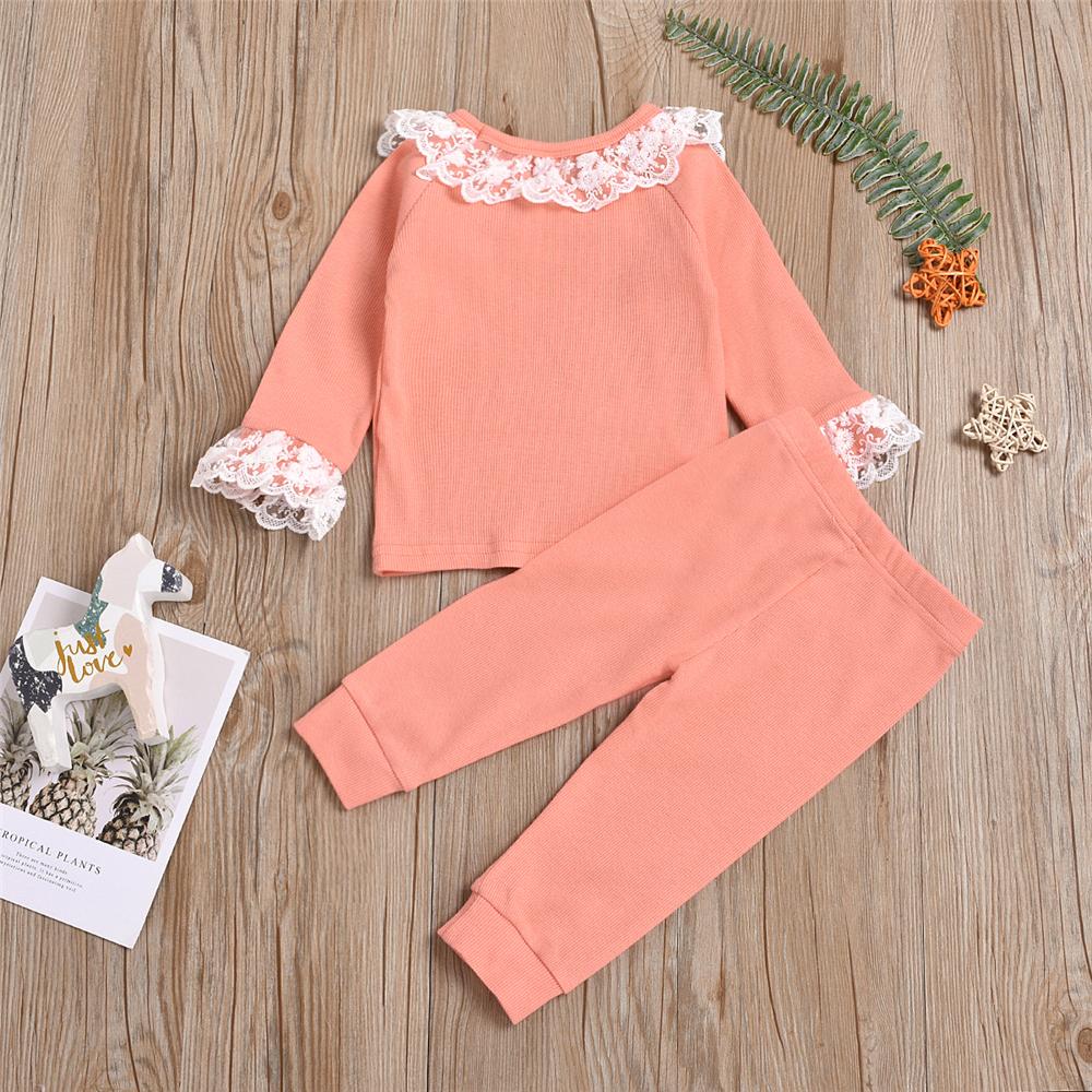 Baby Lace Long Sleeve T-Shirt & Pants Baby Clothes Wholesale Suppliers - PrettyKid