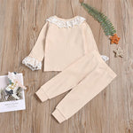 Baby Lace Long Sleeve T-Shirt & Pants Baby Clothes Wholesale Suppliers - PrettyKid