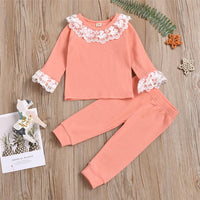 Baby Lace Long Sleeve T-Shirt & Pants Baby Clothes Wholesale Suppliers - PrettyKid