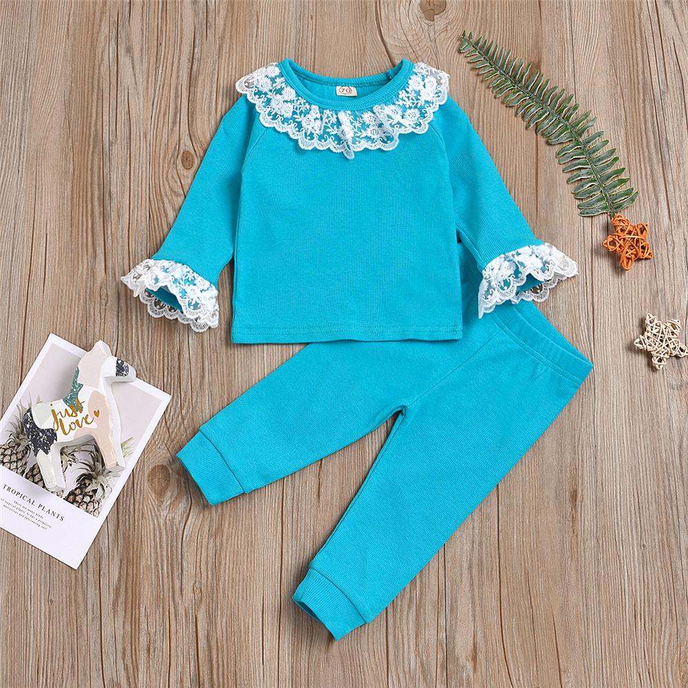 Baby Lace Long Sleeve T-Shirt & Pants Baby Clothes Wholesale Suppliers - PrettyKid