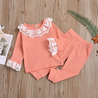 Baby Lace Long Sleeve T-Shirt & Pants Baby Clothes Wholesale Suppliers - PrettyKid