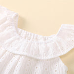 Baby Girls Lace Lotus Leaf Collar Top & Suspender Skirt Baby Wholesale vendors - PrettyKid