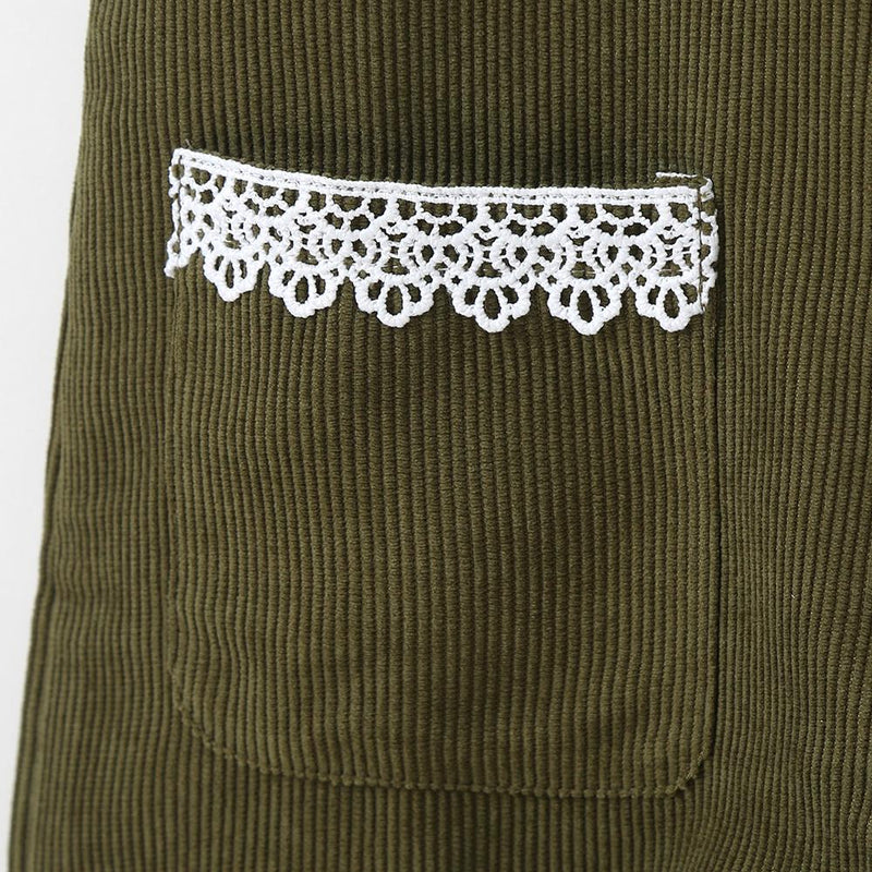 Girls Lace Pocket Button Jumpsuit Wholesale Little Girl Boutique Clothing - PrettyKid