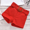 Girls Lace Short Sleeve Sling Top & Red Shorts Wholesale Girl Boutique clothes - PrettyKid