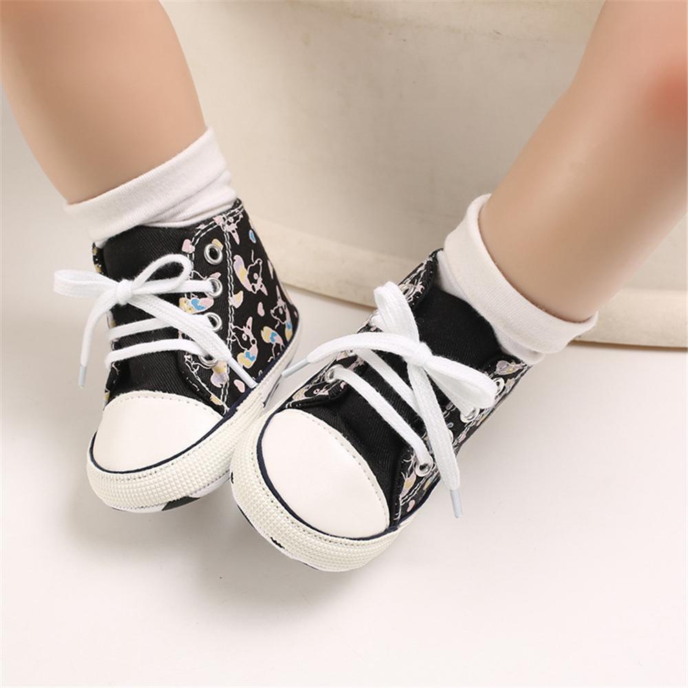 Baby Unisex Lace Up Canvas Cartoon Printed Casual Sneakers Kids Shoes Wholesale vendors - PrettyKid