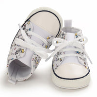 Baby Unisex Lace Up Canvas Cartoon Printed Casual Sneakers Kids Shoes Wholesale vendors - PrettyKid