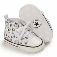 Baby Unisex Lace Up Canvas Cartoon Printed Casual Sneakers Kids Shoes Wholesale vendors - PrettyKid