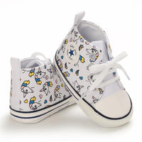 Baby Unisex Lace Up Canvas Cartoon Printed Casual Sneakers Kids Shoes Wholesale vendors - PrettyKid