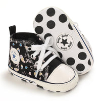 Baby Unisex Lace Up Canvas Cartoon Printed Casual Sneakers Kids Shoes Wholesale vendors - PrettyKid