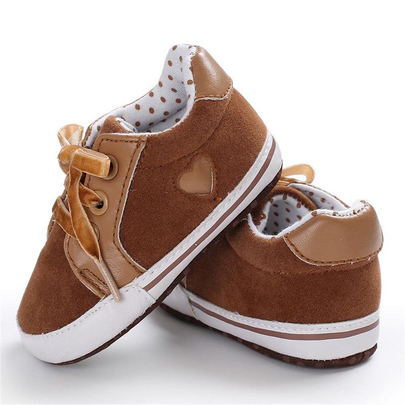 Baby Girls Lace Up Canvas Star Sneakers Wholesale - PrettyKid