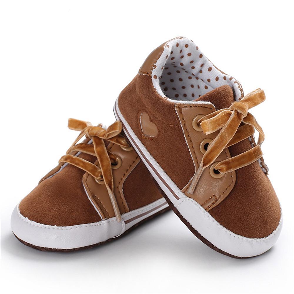 Baby Girls Lace Up Canvas Star Sneakers Wholesale - PrettyKid