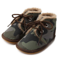 Baby Boys Lace Up Fur Winter Warm Boots Wholesale - PrettyKid