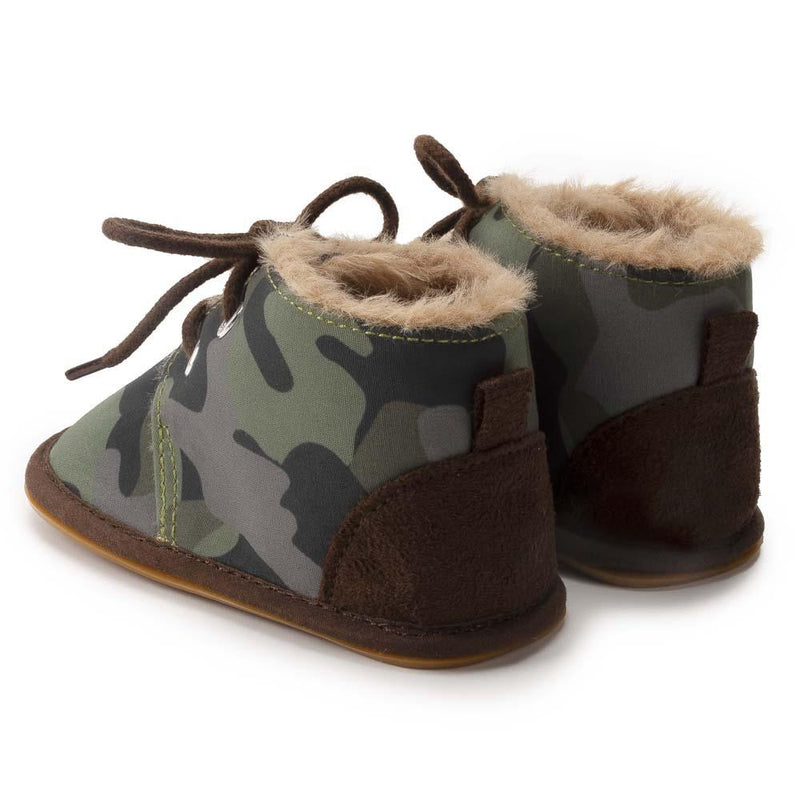 Baby Boys Lace Up Fur Winter Warm Boots Wholesale - PrettyKid
